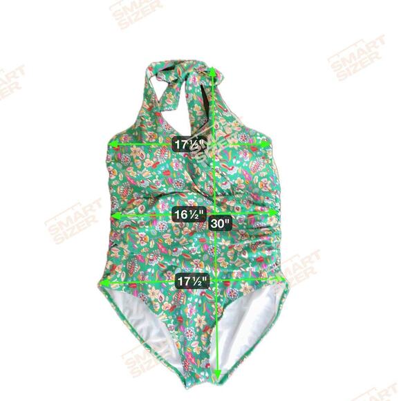New BODEN Levanzo Halter Ruched One-Piece‎ Swimsuit in Sapling Floral Sz US16-18 - Picture 8 of 10